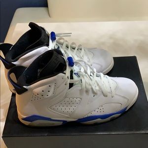 Retro Jordan 6 white/sport blue-black